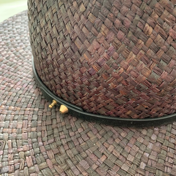 NWT Ace of Something Australia Black Straw Diaz Hat - Picture 5 of 10